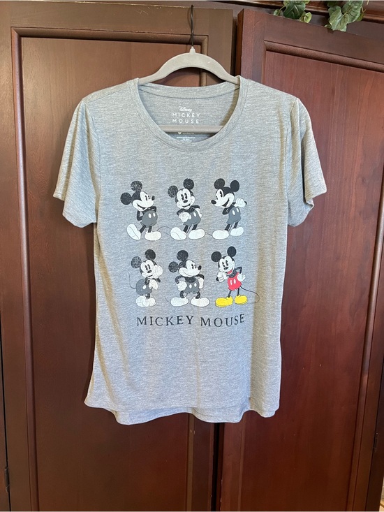 Disney Tops - Disney Gray Mickey Mouse Tee with Red & Yellow Accents